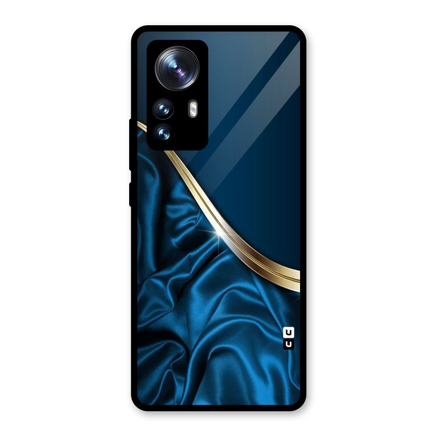 Blue Smooth Flow Glass Back Case for Xiaomi 12 Pro