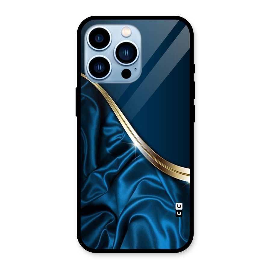 Blue Smooth Flow Glass Back Case for iPhone 13 Pro