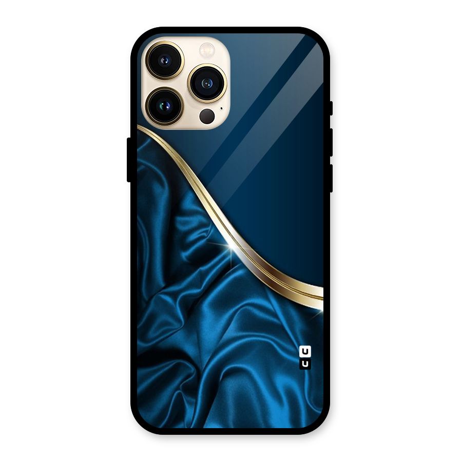 Blue Smooth Flow Glass Back Case for iPhone 13 Pro Max