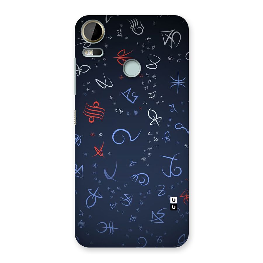 Blue Symbols Back Case for Desire 10 Pro