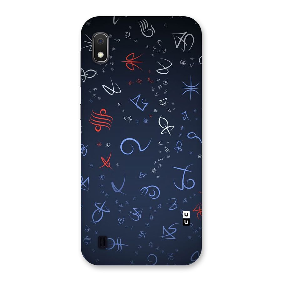Blue Symbols Back Case for Galaxy A10