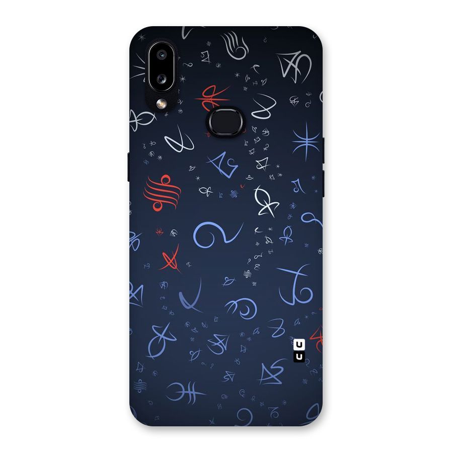 Blue Symbols Back Case for Galaxy A10s
