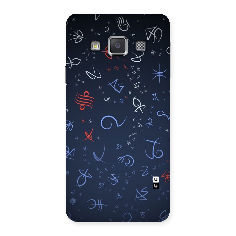 Blue Symbols Back Case for Galaxy A3
