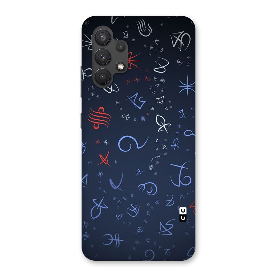 Blue Symbols Back Case for Galaxy A32