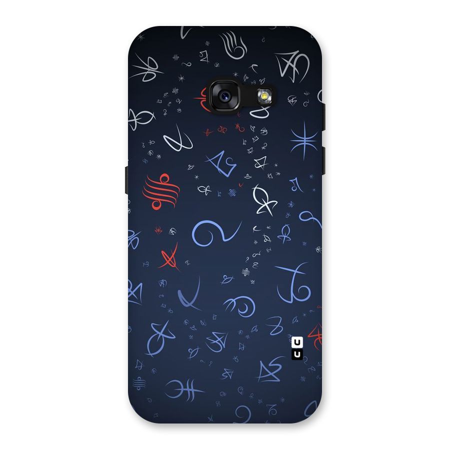Blue Symbols Back Case for Galaxy A3 (2017)