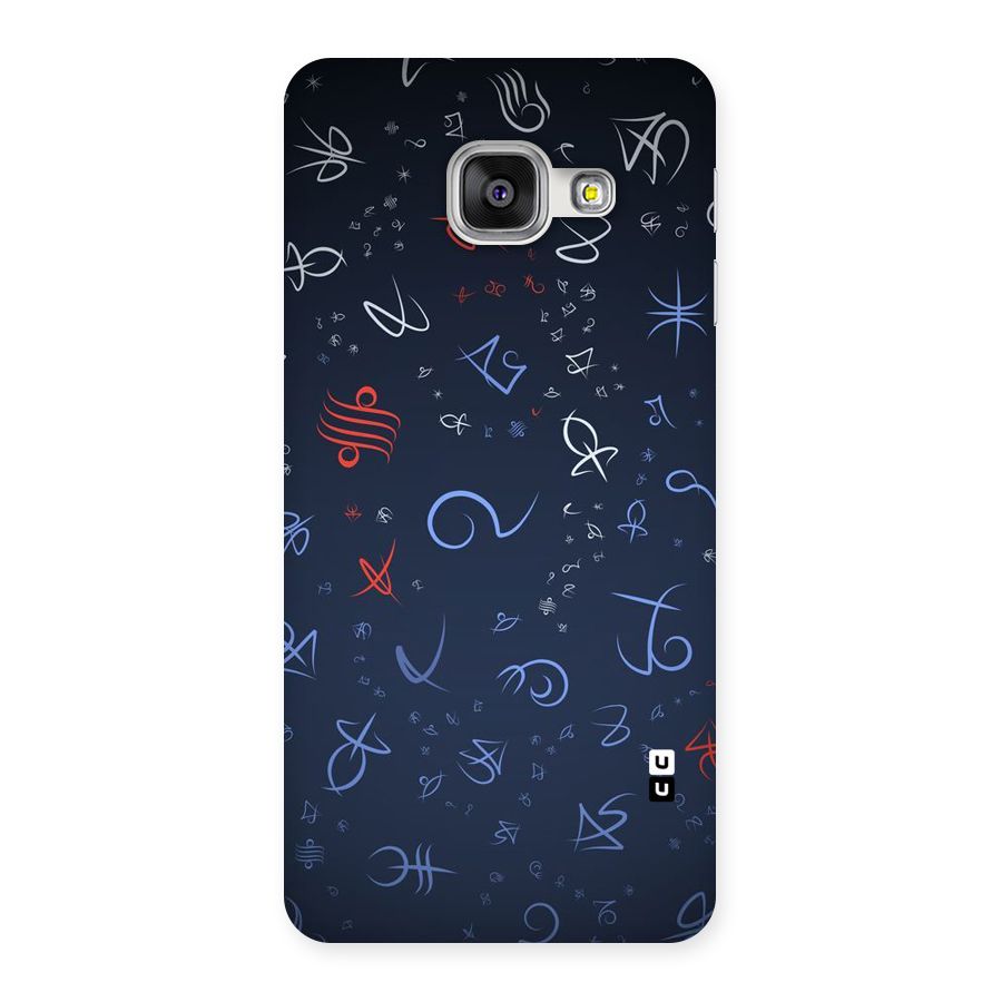 Blue Symbols Back Case for Galaxy A3 2016