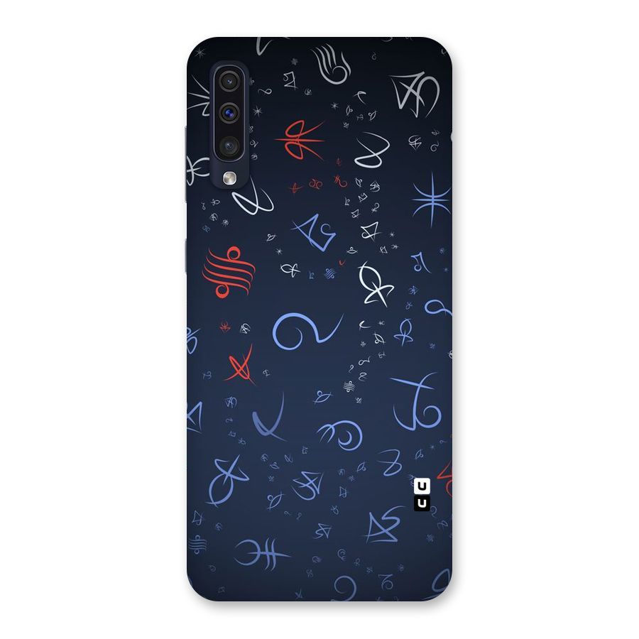 Blue Symbols Back Case for Galaxy A50s