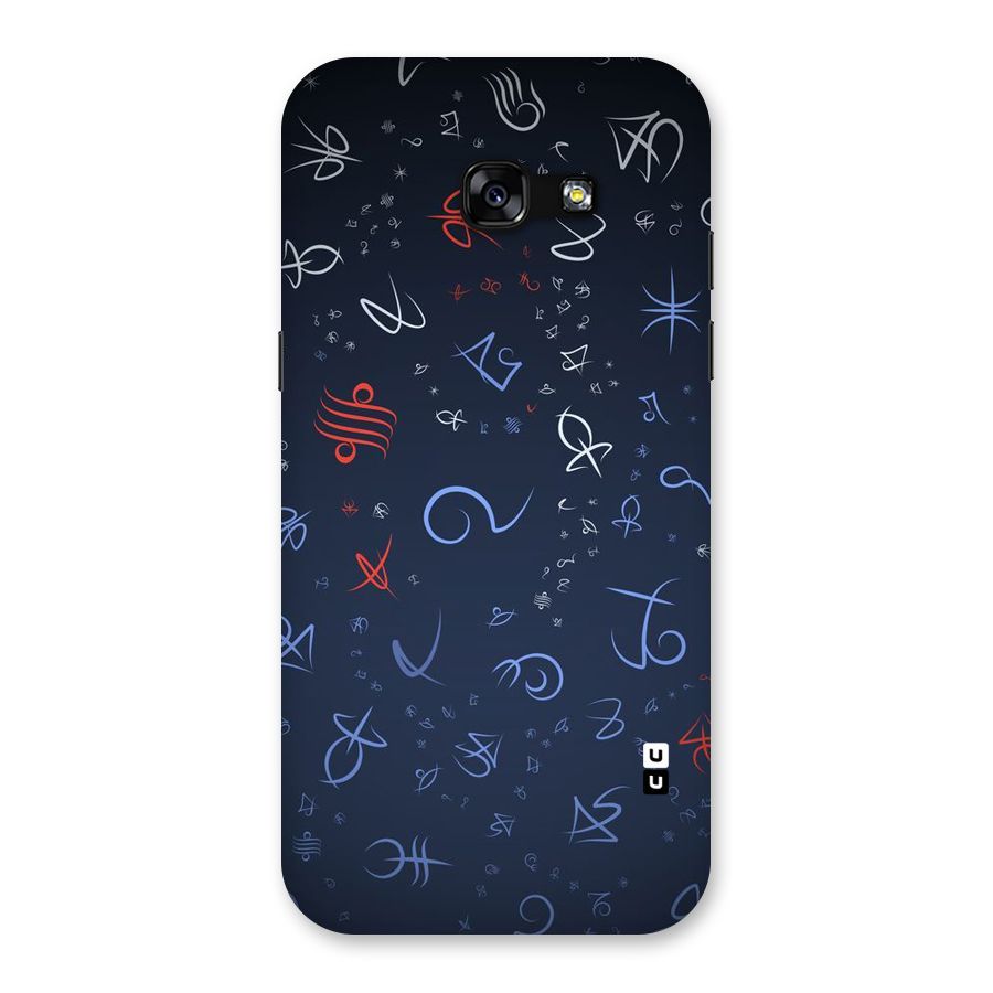 Blue Symbols Back Case for Galaxy A5 2017