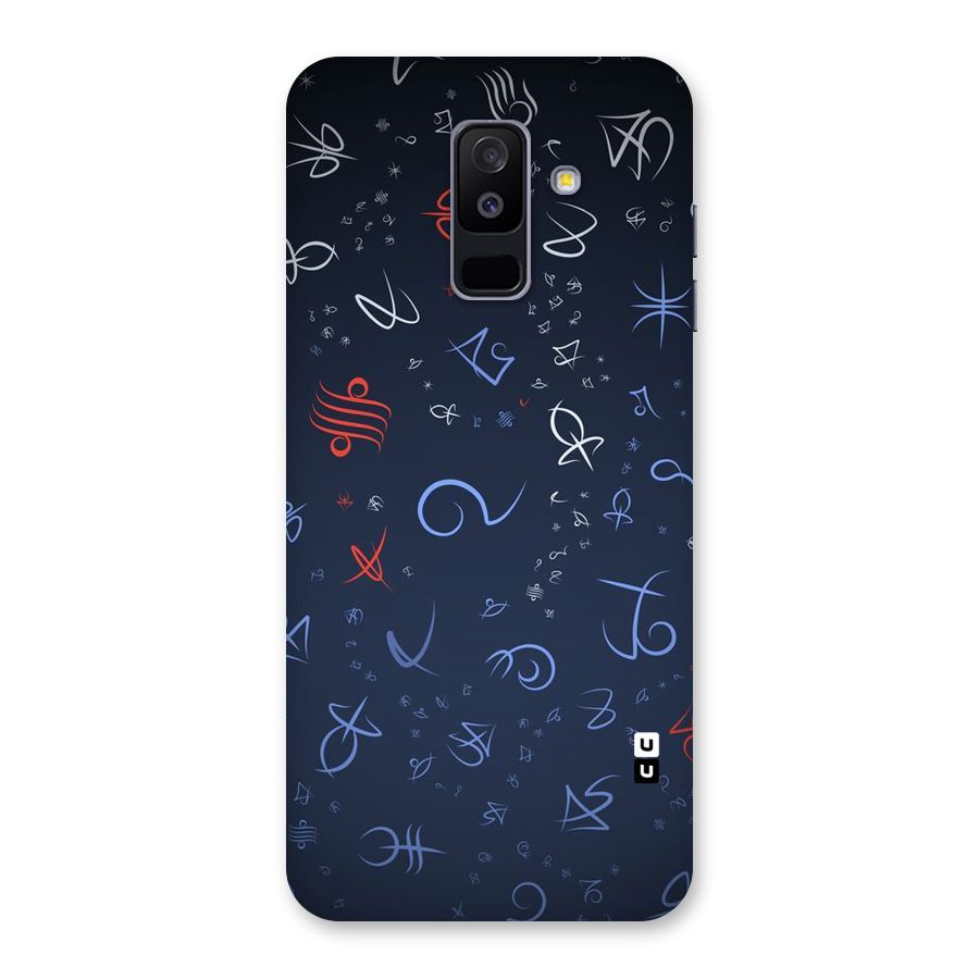 Blue Symbols Back Case for Galaxy A6 Plus