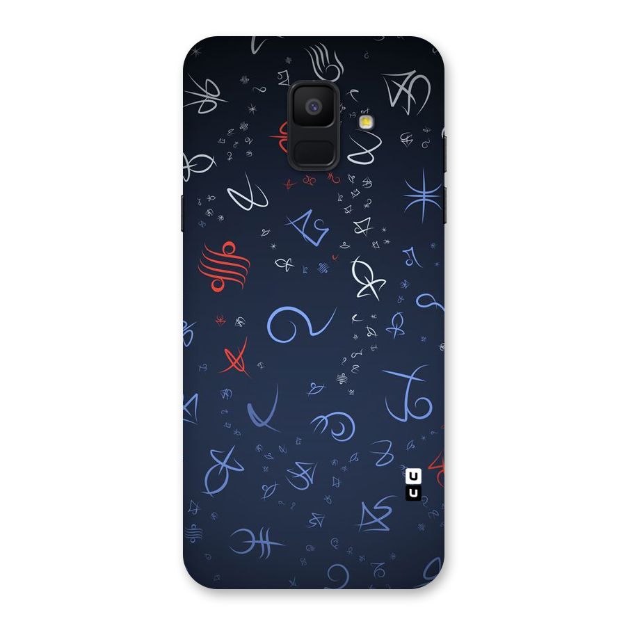 Blue Symbols Back Case for Galaxy A6 (2018)