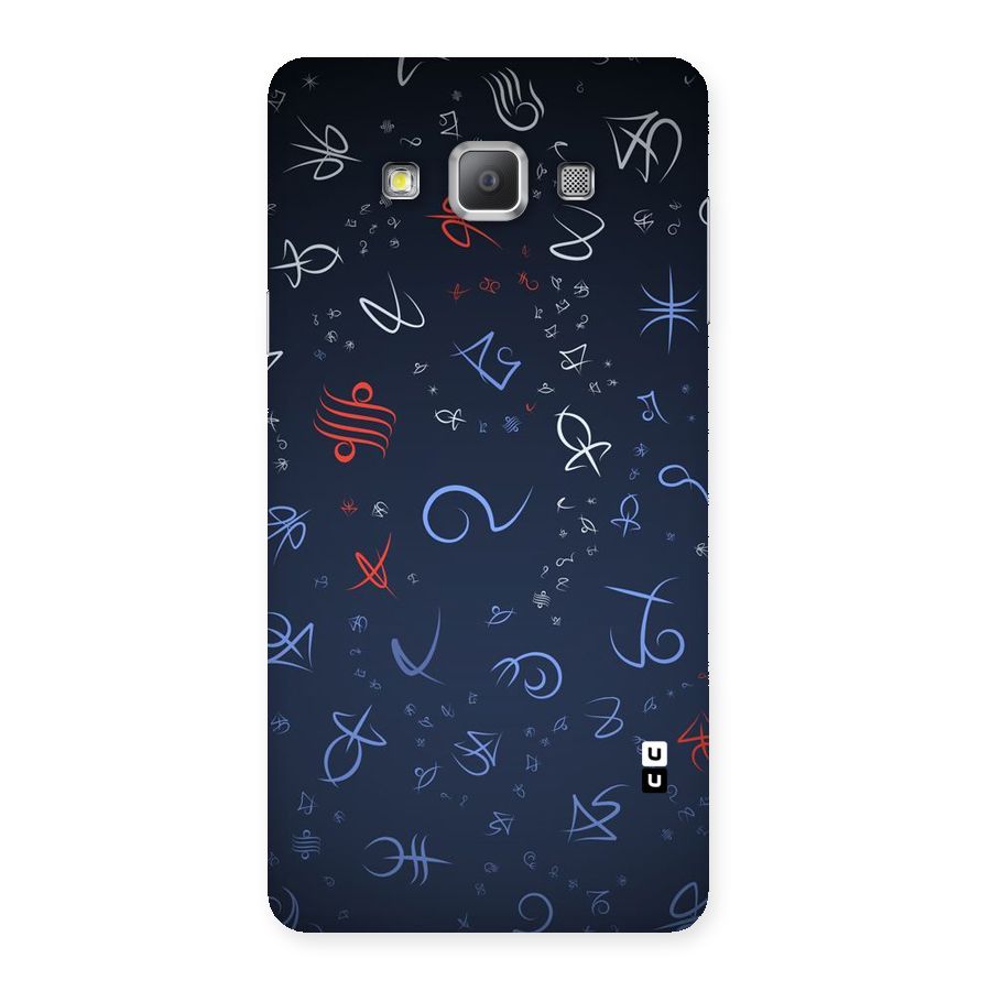 Blue Symbols Back Case for Galaxy A7