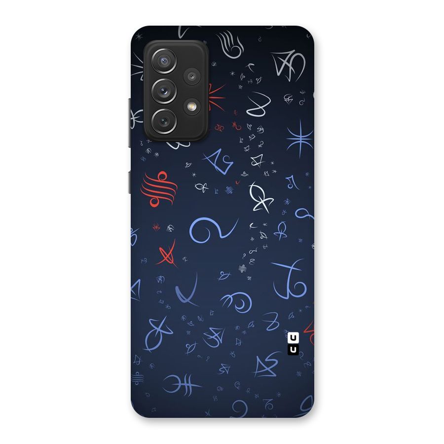 Blue Symbols Back Case for Galaxy A72