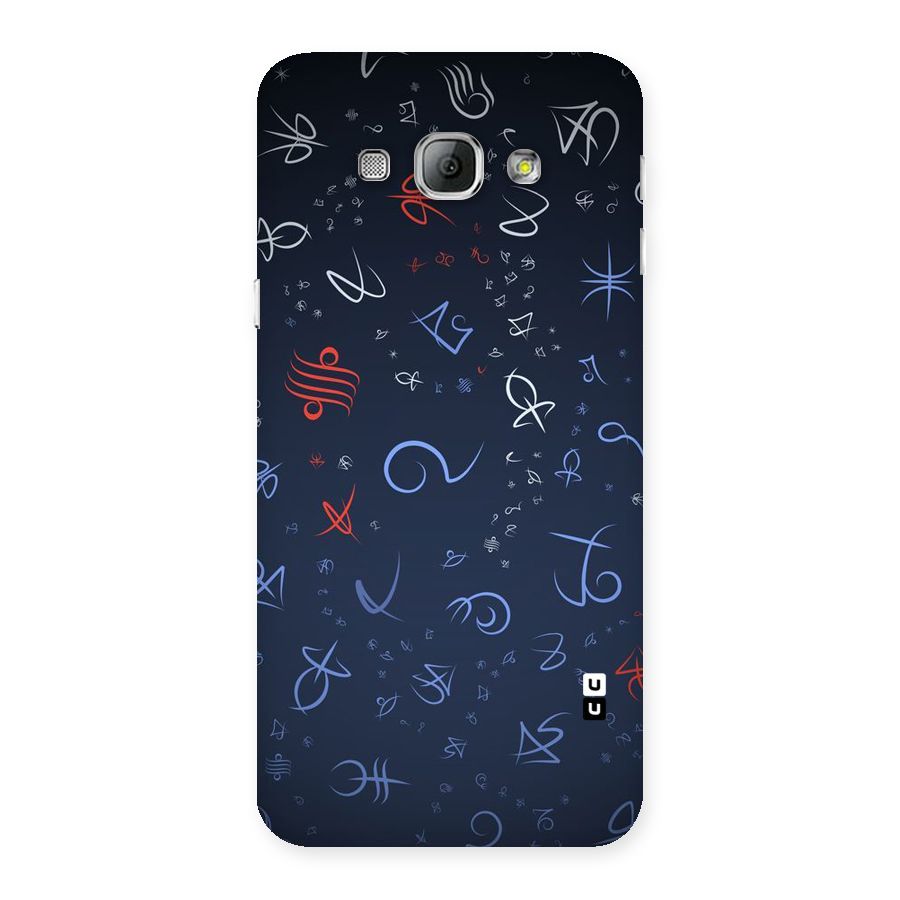 Blue Symbols Back Case for Galaxy A8