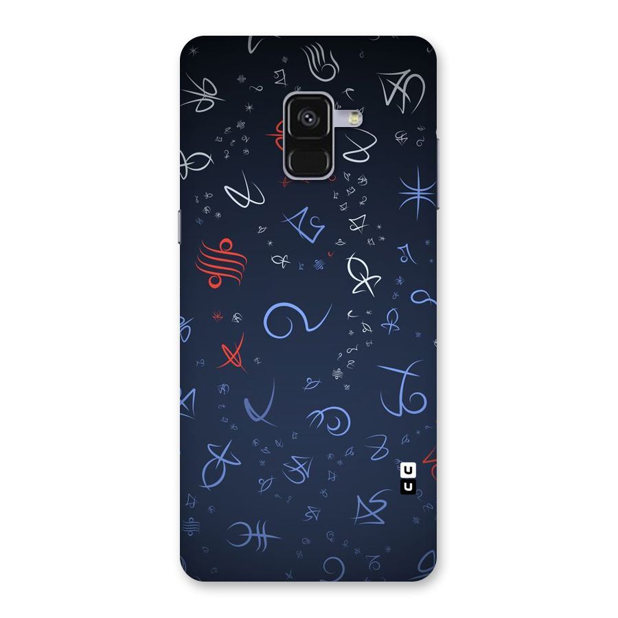 Blue Symbols Back Case for Galaxy A8 Plus
