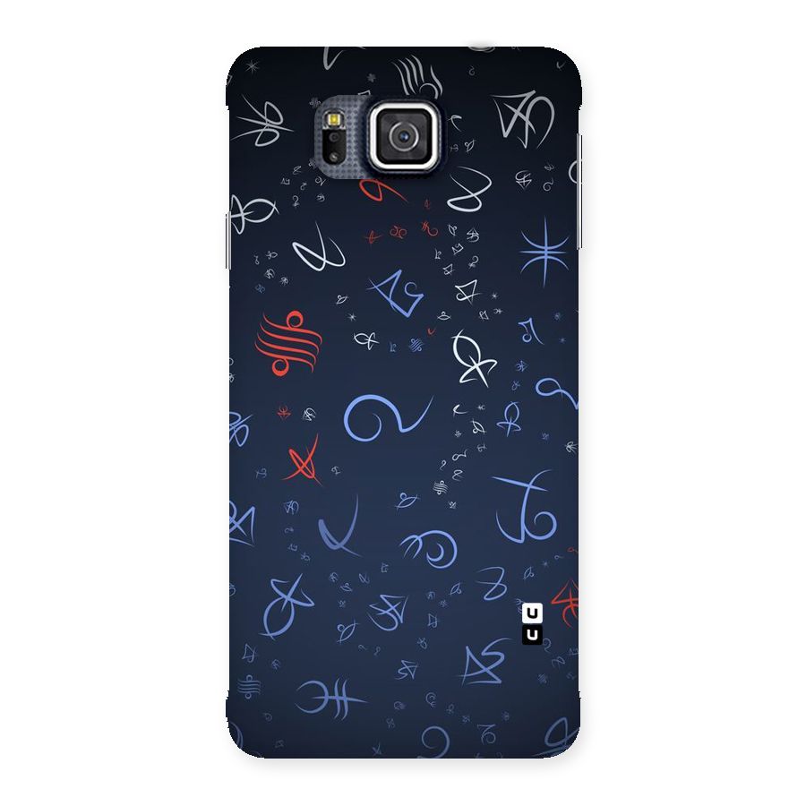 Blue Symbols Back Case for Galaxy Alpha