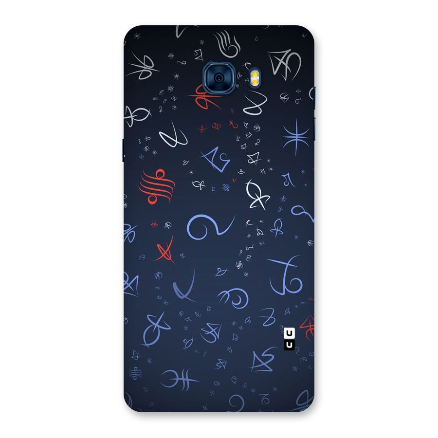 Blue Symbols Back Case for Galaxy C7 Pro