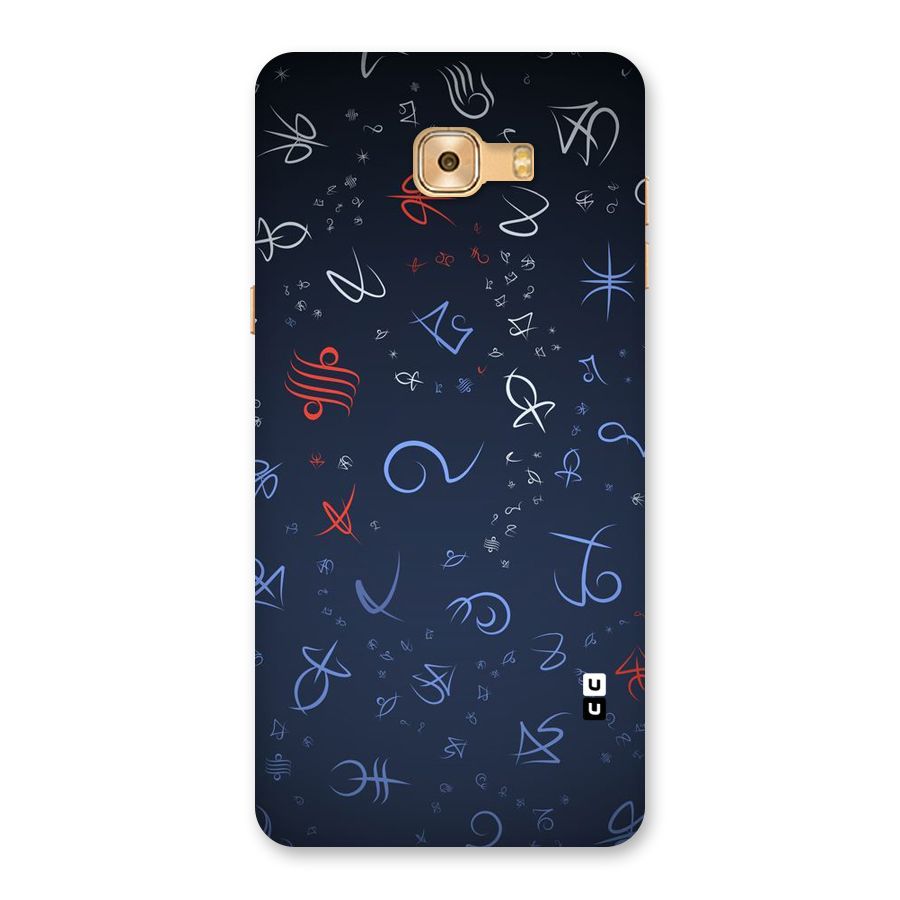 Blue Symbols Back Case for Galaxy C9 Pro
