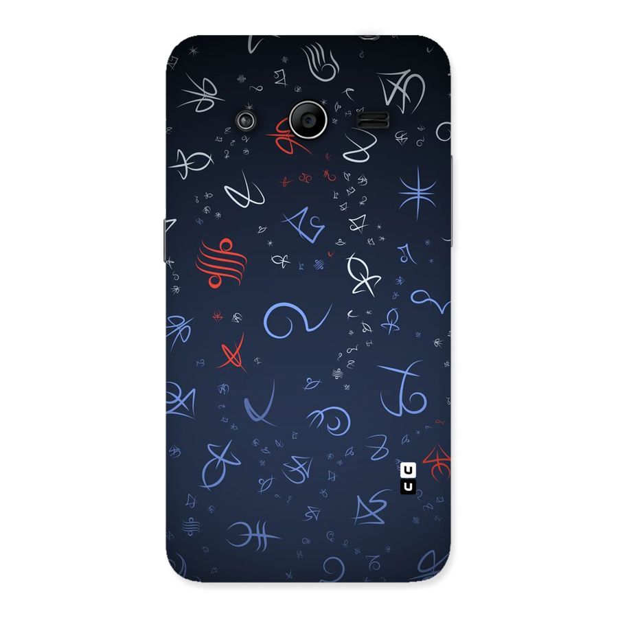 Blue Symbols Back Case for Galaxy Core 2