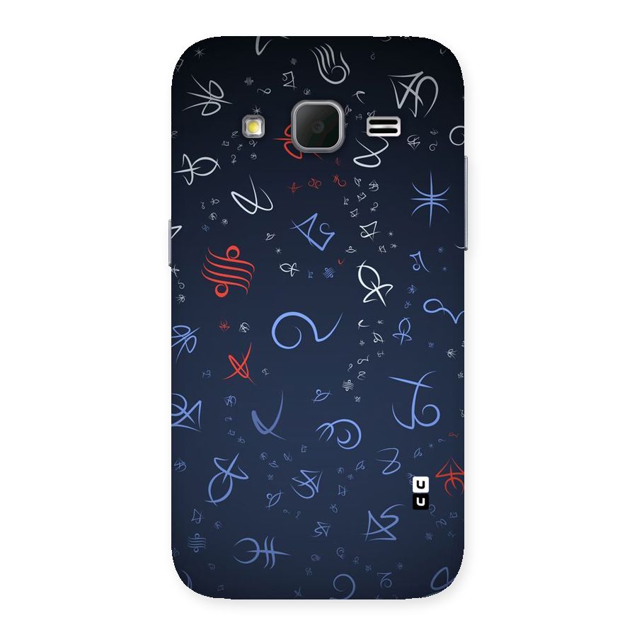 Blue Symbols Back Case for Galaxy Core Prime
