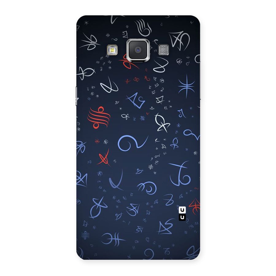 Blue Symbols Back Case for Galaxy Grand 3