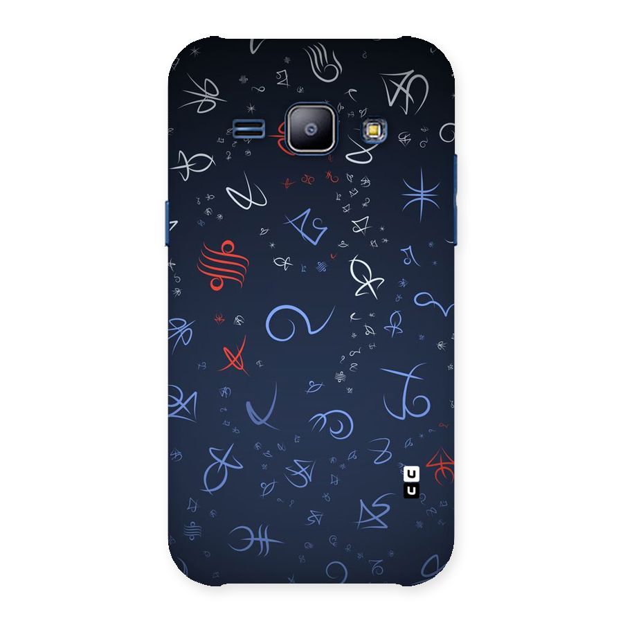 Blue Symbols Back Case for Galaxy J1