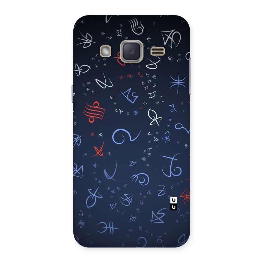 Blue Symbols Back Case for Galaxy J2