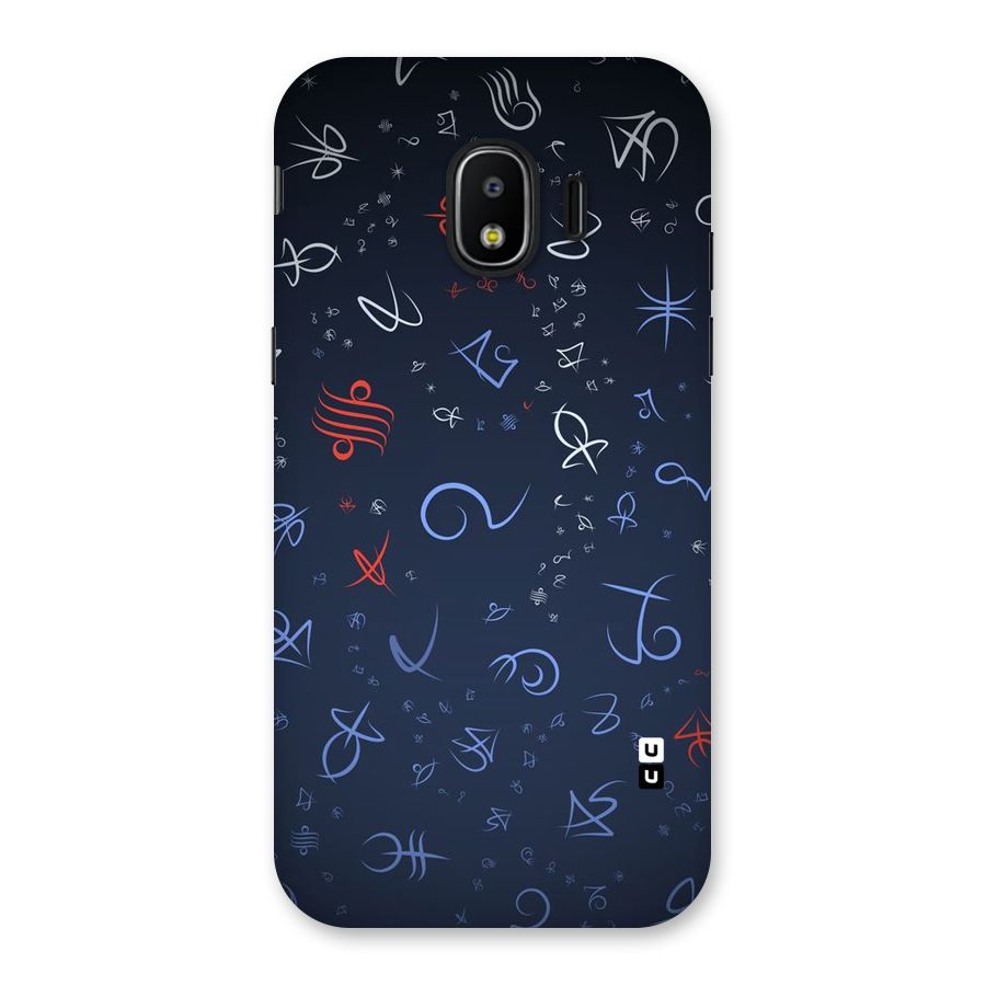 Blue Symbols Back Case for Galaxy J2 Pro 2018