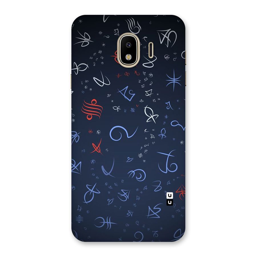 Blue Symbols Back Case for Galaxy J4