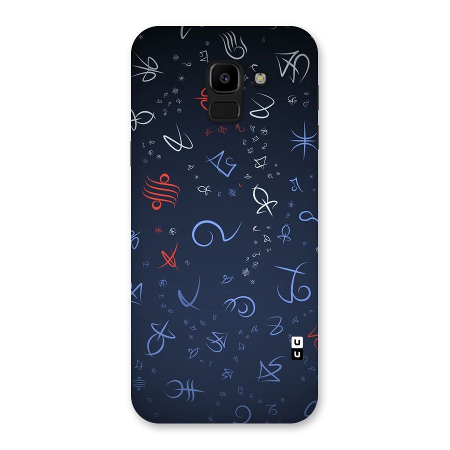 Blue Symbols Back Case for Galaxy J6