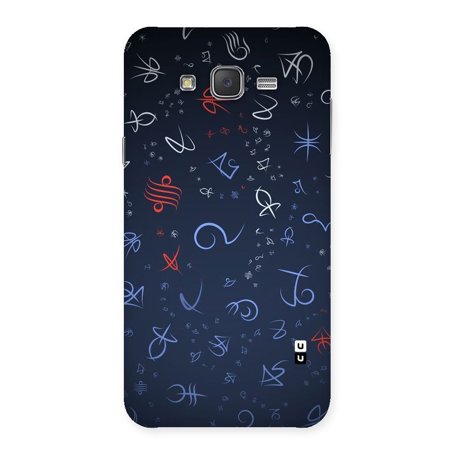 Blue Symbols Back Case for Galaxy J7