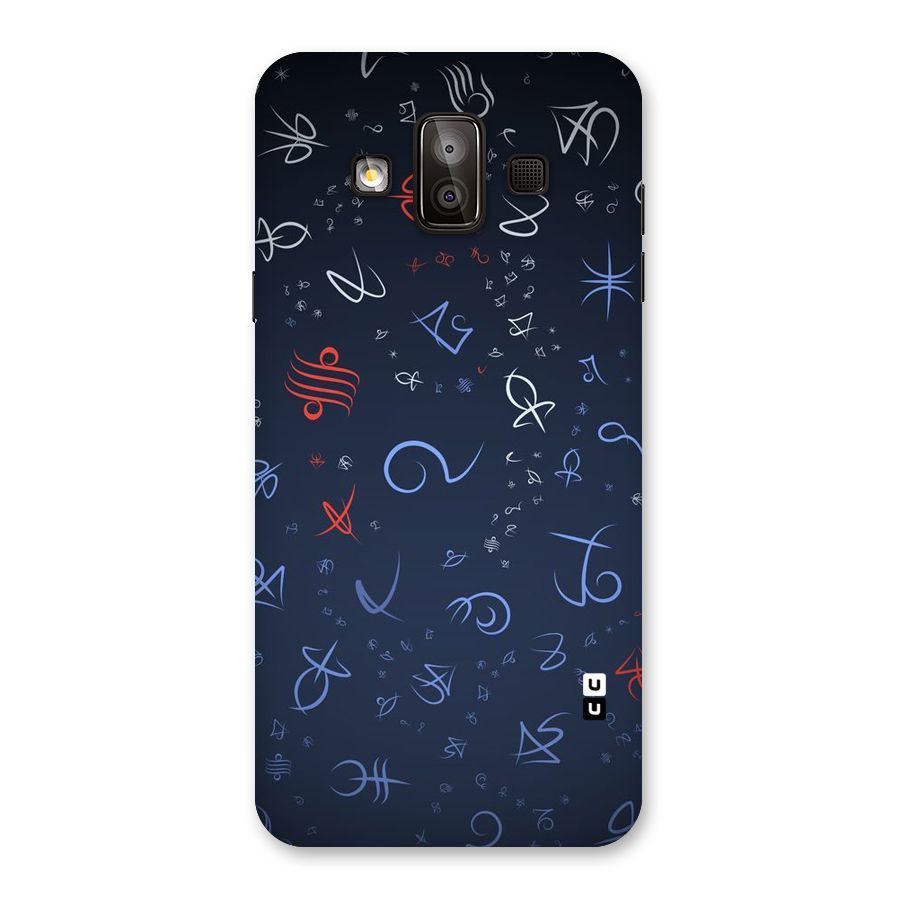 Blue Symbols Back Case for Galaxy J7 Duo