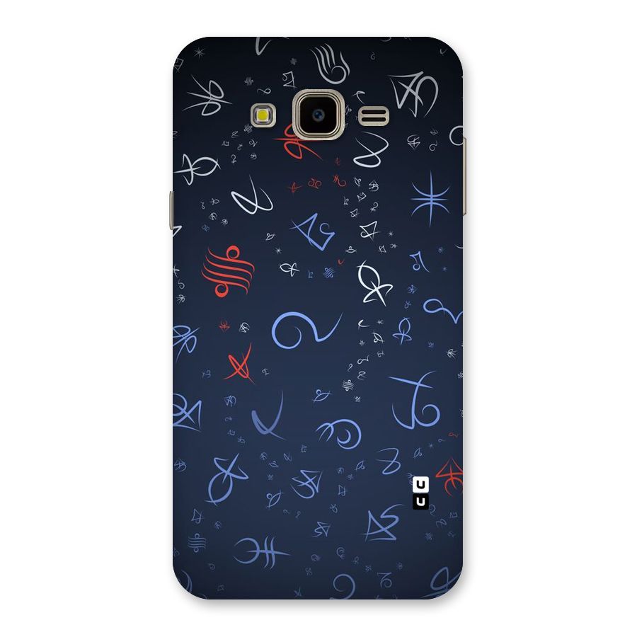 Blue Symbols Back Case for Galaxy J7 Nxt