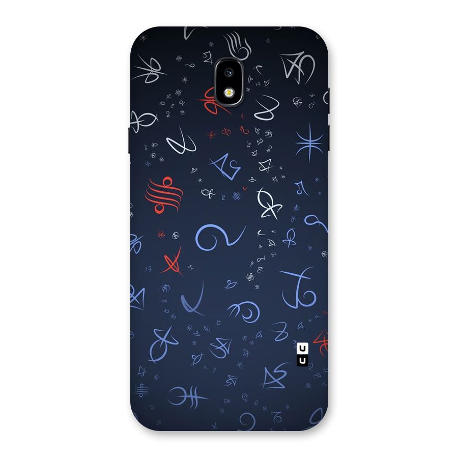 Blue Symbols Back Case for Galaxy J7 Pro