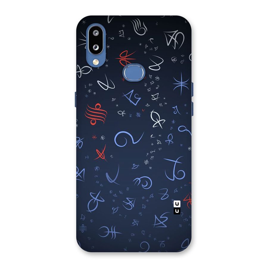 Blue Symbols Back Case for Galaxy M01s
