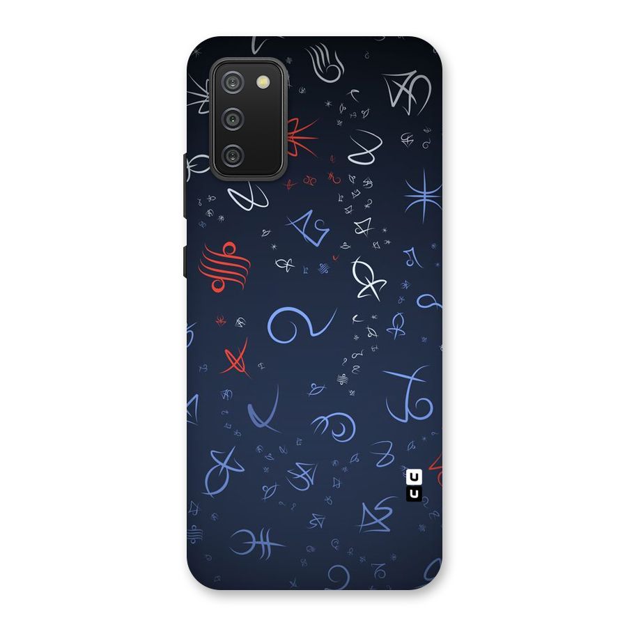 Blue Symbols Back Case for Galaxy M02s