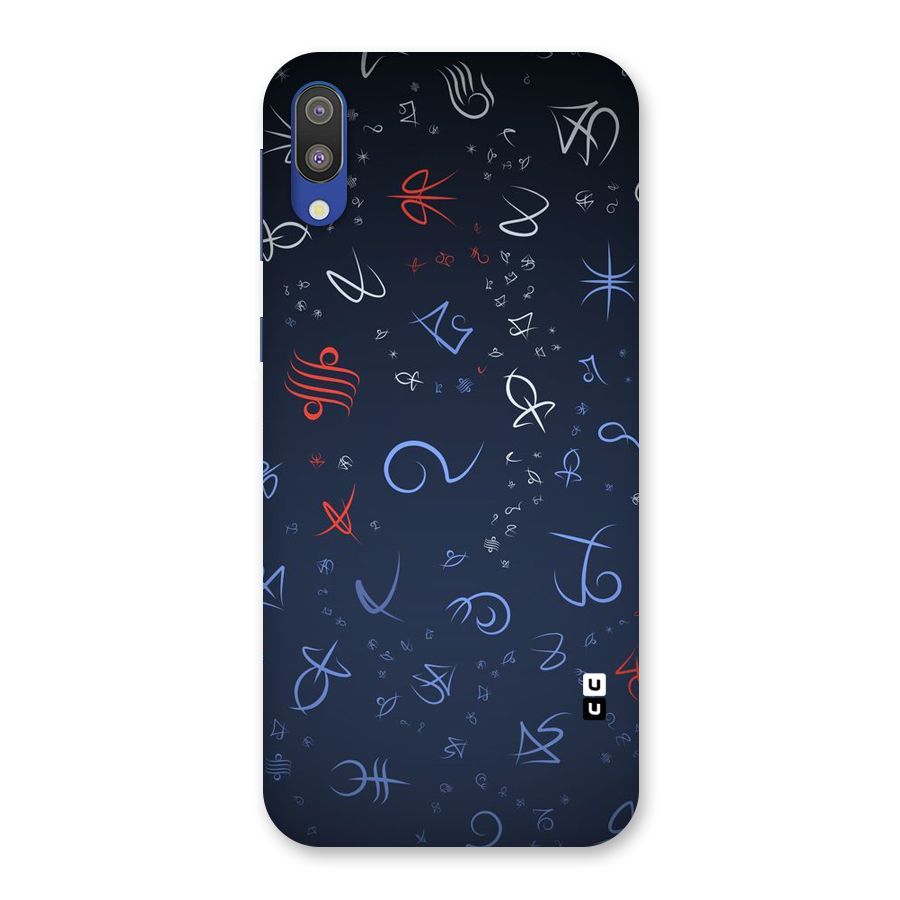 Blue Symbols Back Case for Galaxy M10