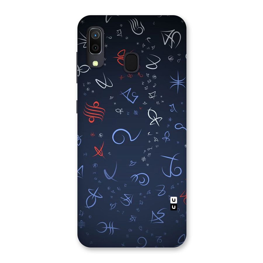 Blue Symbols Back Case for Galaxy M10s