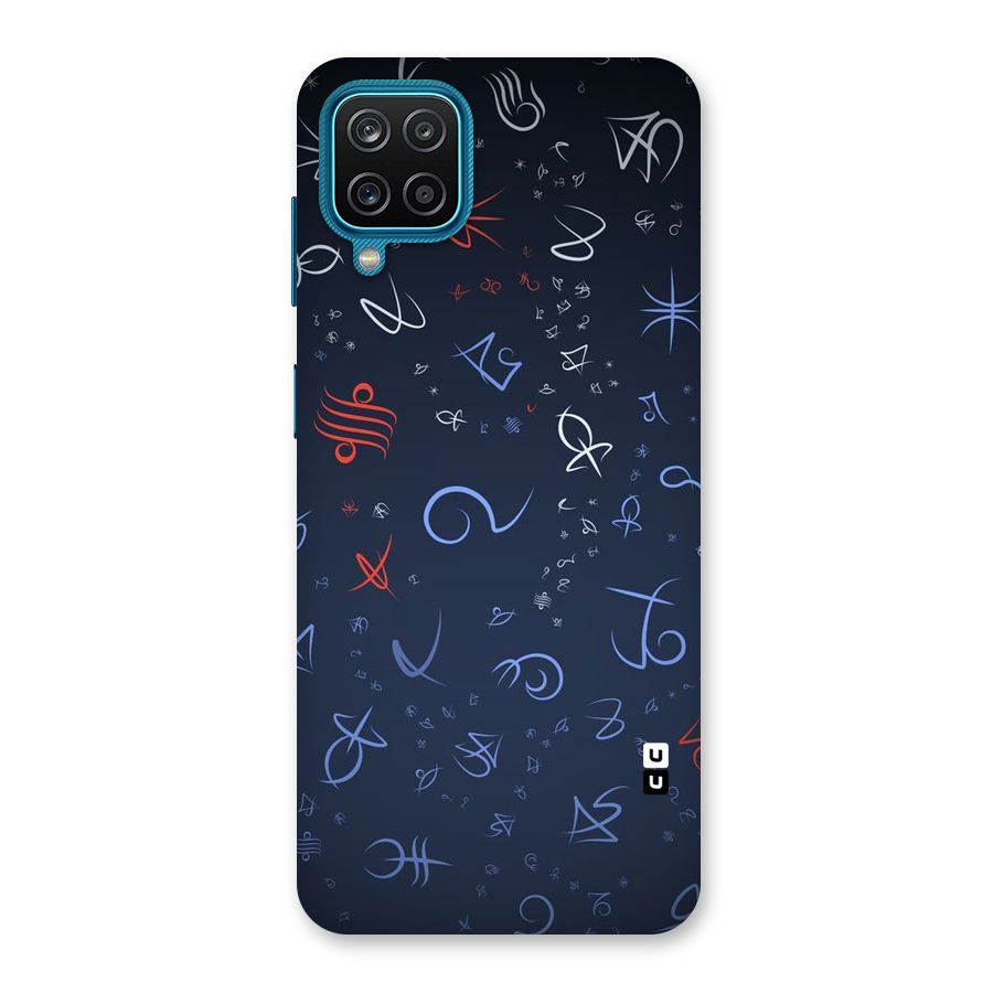 Blue Symbols Back Case for Galaxy M12