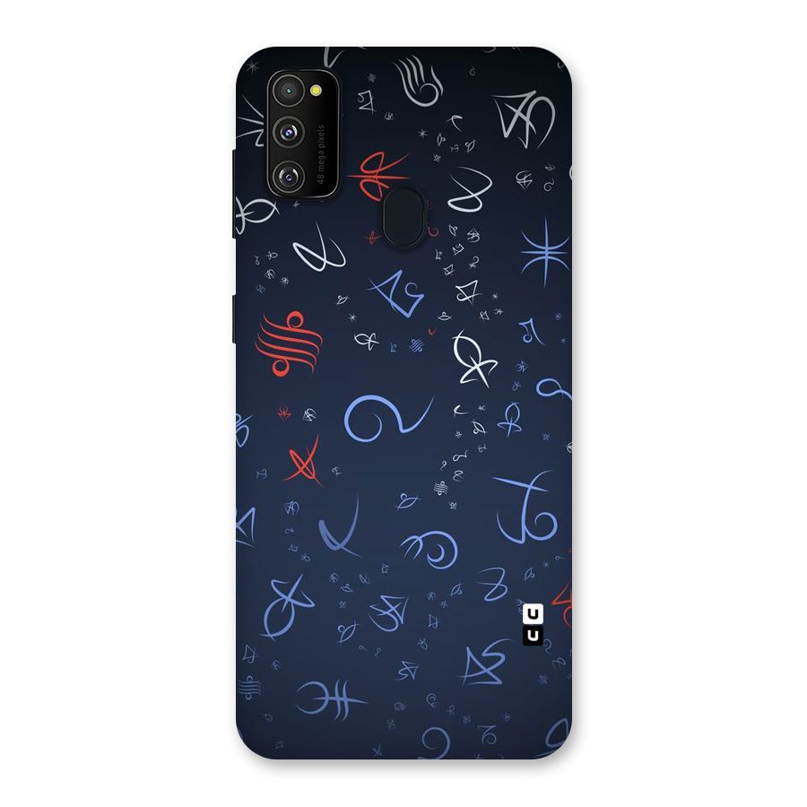 Blue Symbols Back Case for Galaxy M30s