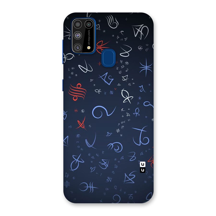 Blue Symbols Back Case for Galaxy M31