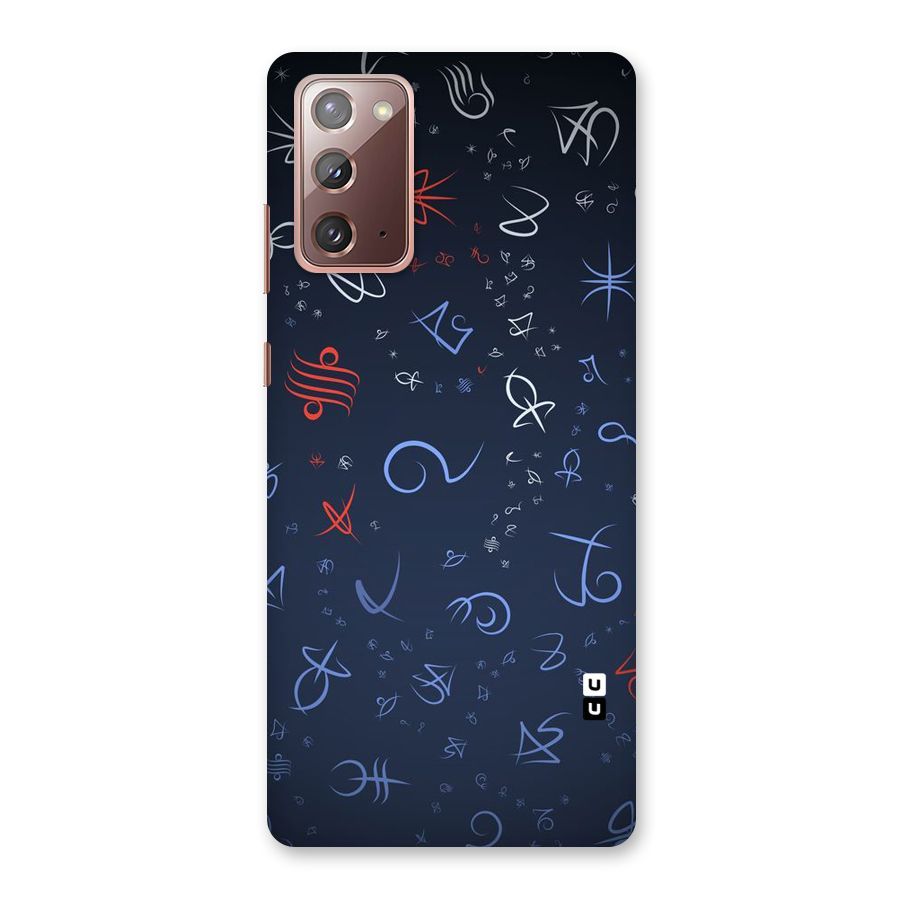 Blue Symbols Back Case for Galaxy Note 20