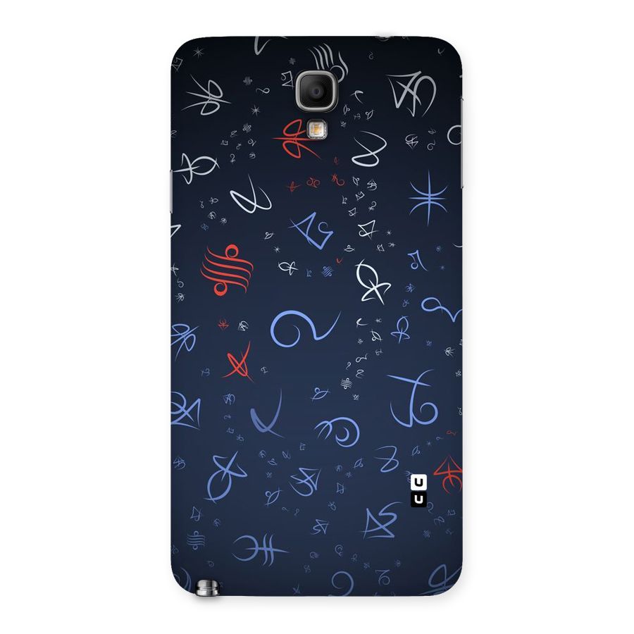 Blue Symbols Back Case for Galaxy Note 3 Neo