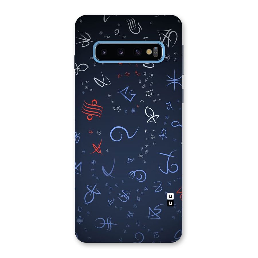 Blue Symbols Back Case for Galaxy S10