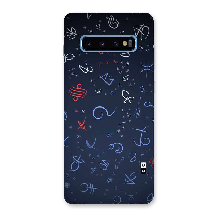 Blue Symbols Back Case for Galaxy S10 Plus