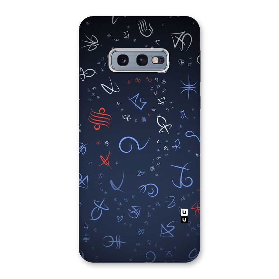 Blue Symbols Back Case for Galaxy S10e