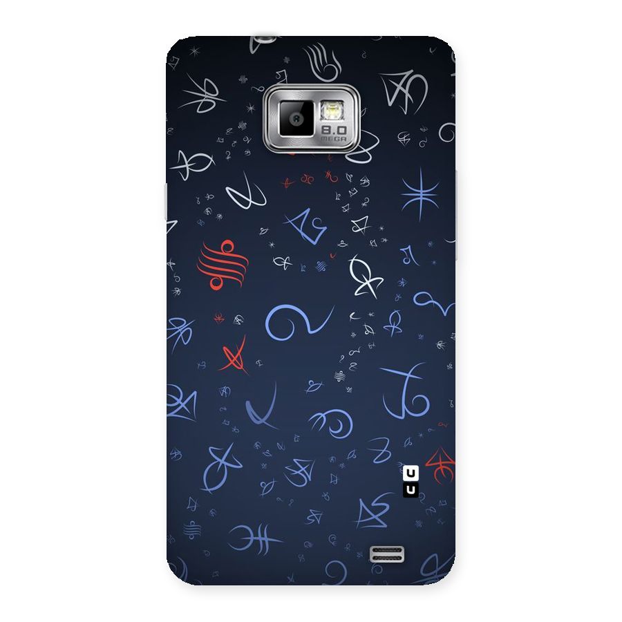 Blue Symbols Back Case for Galaxy S2