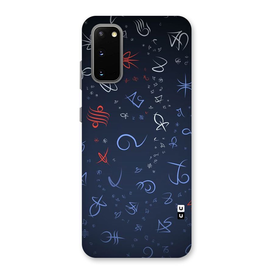 Blue Symbols Back Case for Galaxy S20