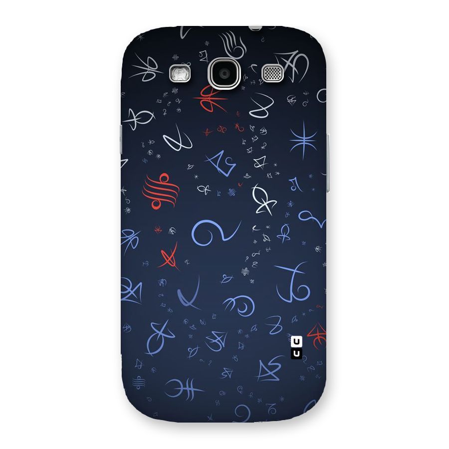 Blue Symbols Back Case for Galaxy S3