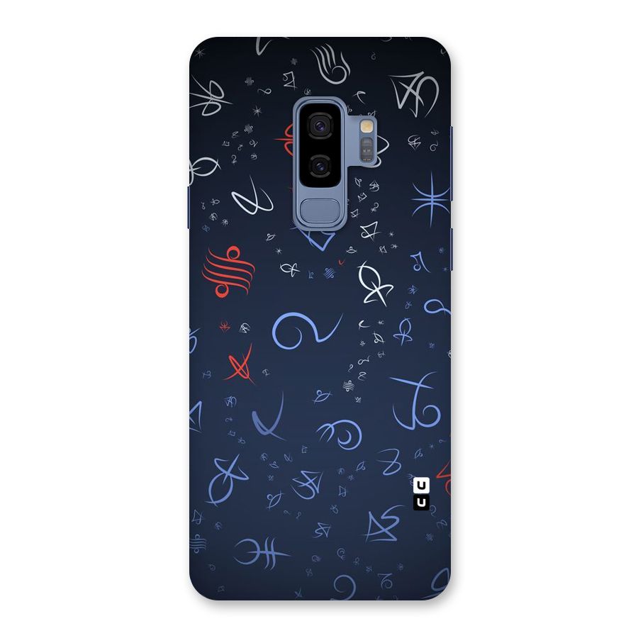 Blue Symbols Back Case for Galaxy S9 Plus