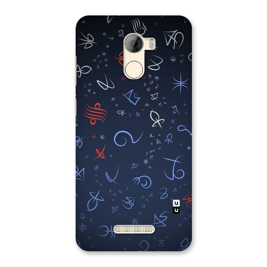Blue Symbols Back Case for Gionee A1 LIte